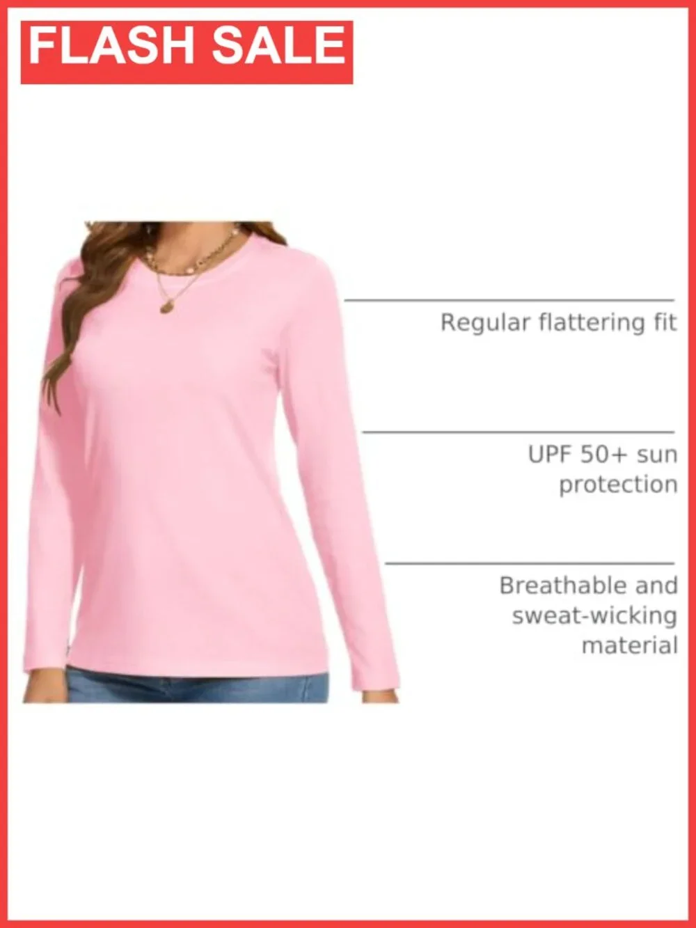 SMENG Womens Cotton Blend Long Sleeve Crewneck Tee